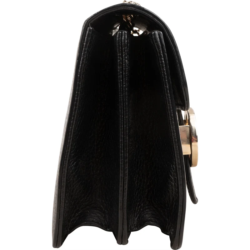 Gucci Pebbled Leather Interlocking GG Small Crossbody Bag