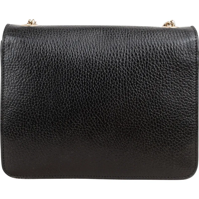 Gucci Pebbled Leather Interlocking GG Small Crossbody Bag