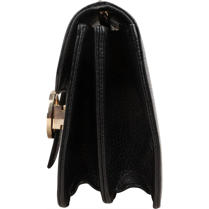 Gucci Pebbled Leather Interlocking GG Small Crossbody Bag