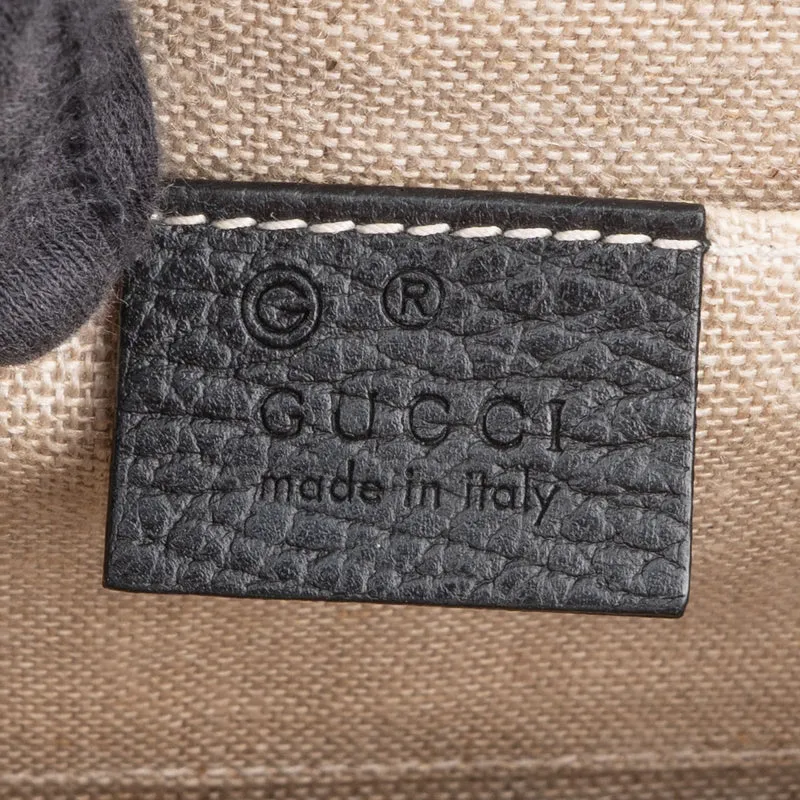 Gucci Pebbled Leather Interlocking GG Small Crossbody Bag