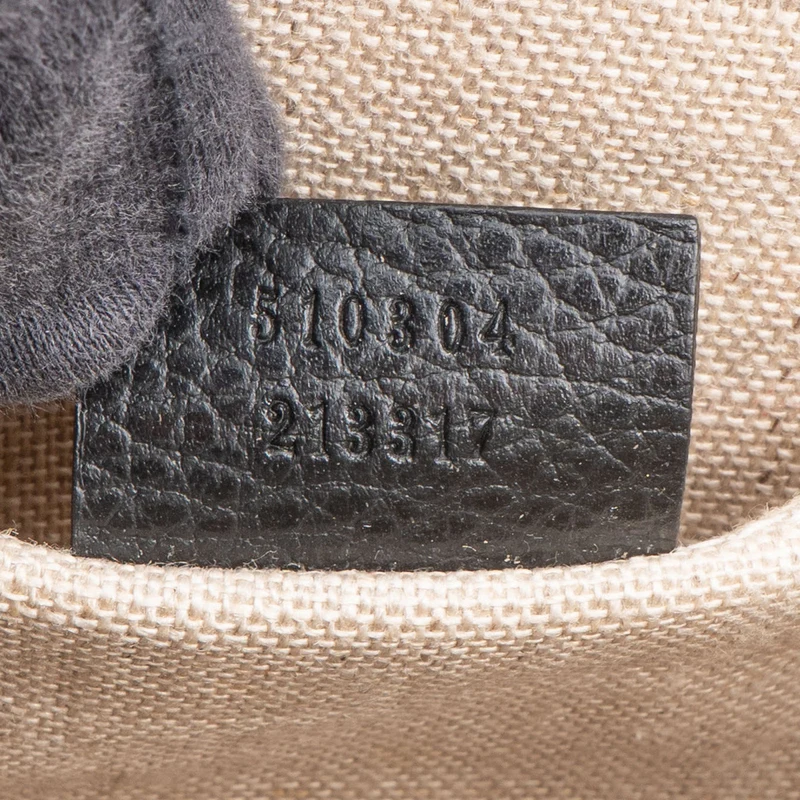 Gucci Pebbled Leather Interlocking GG Small Crossbody Bag