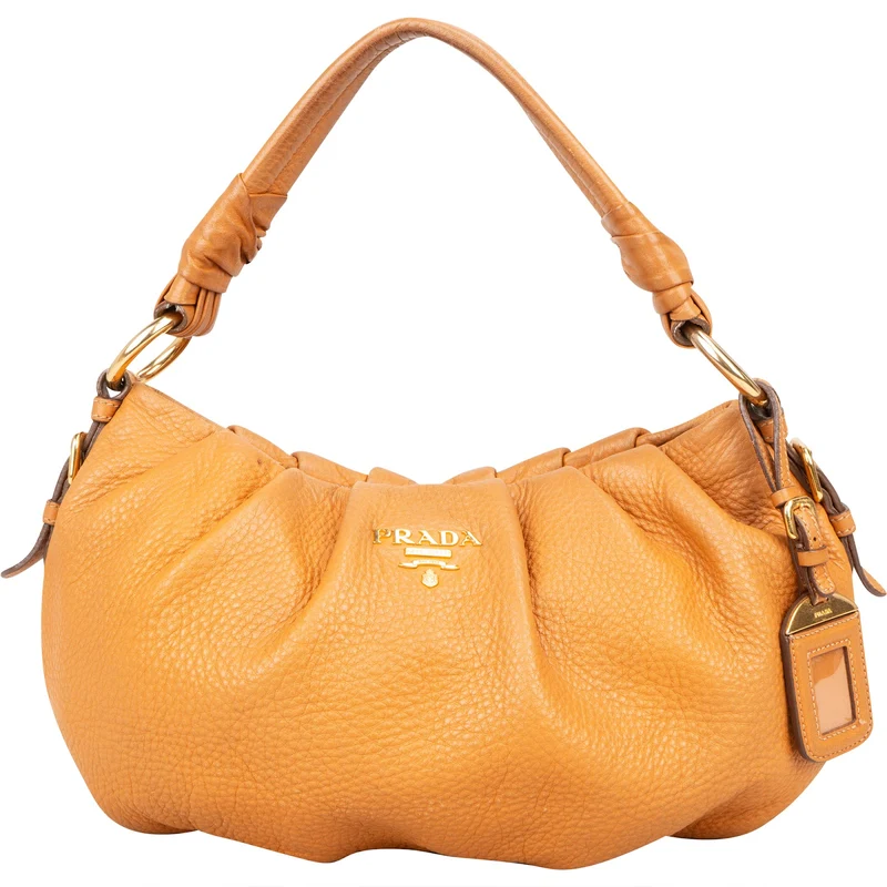Prada Leather Vitello Hobo Shoulder Bag