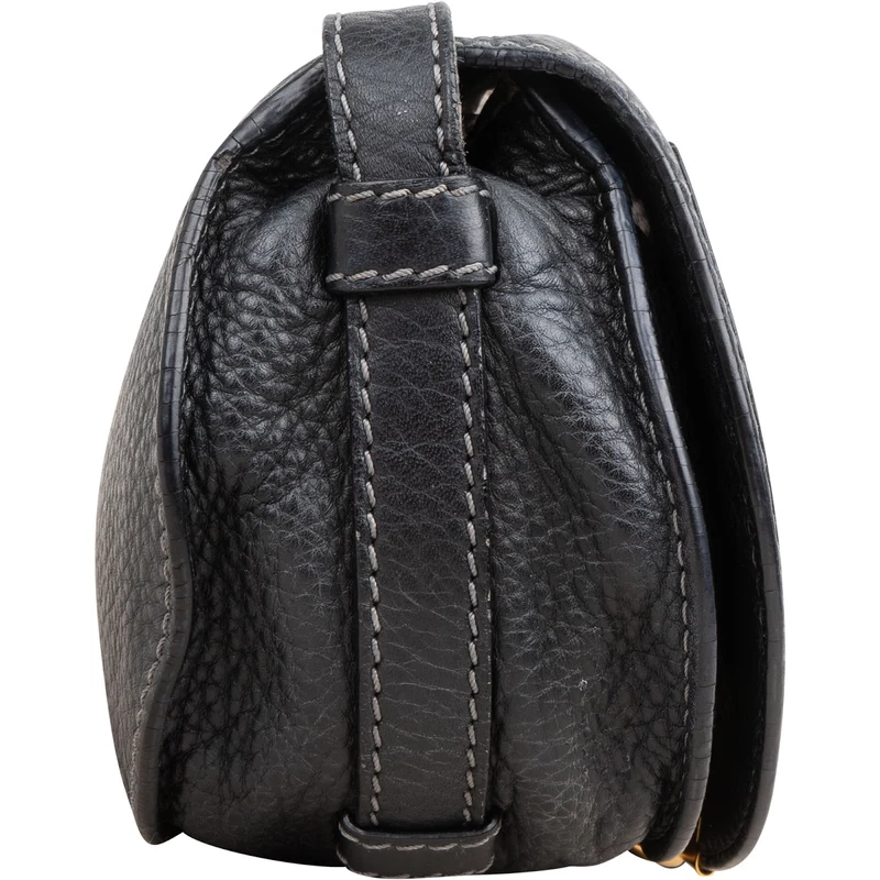 Chloé Grained Calfskin Marcie Small Saddle Crossbody Bag