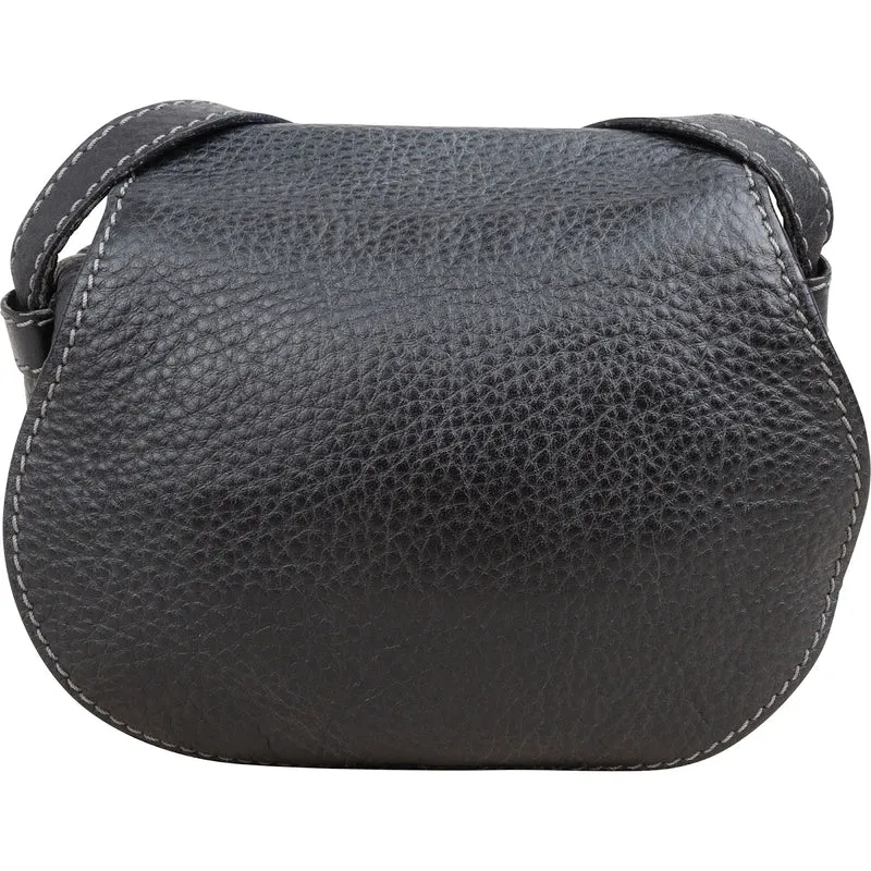 Chloé Grained Calfskin Marcie Small Saddle Crossbody Bag