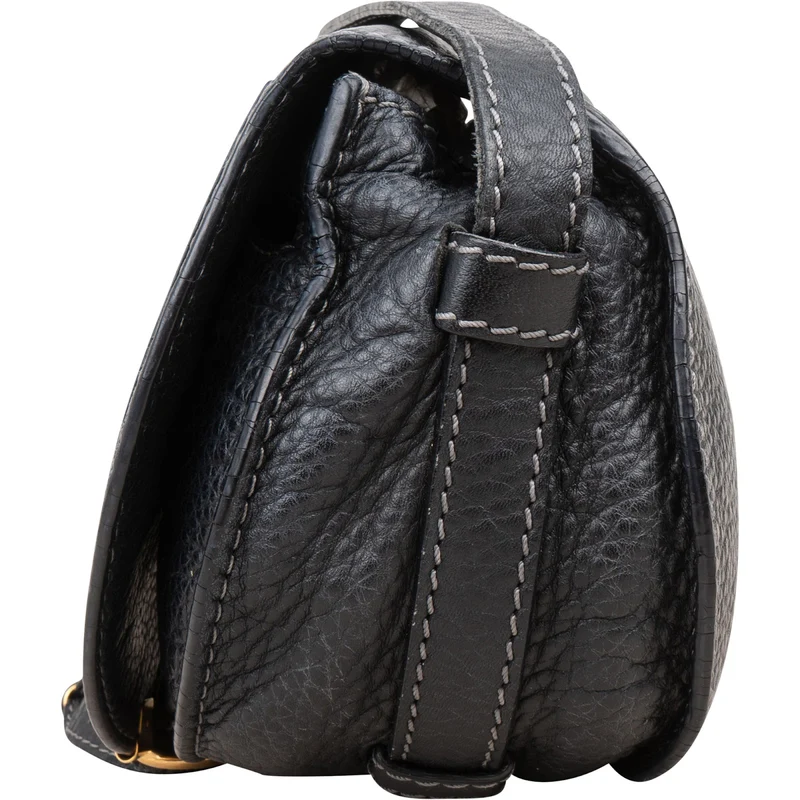Chloé Grained Calfskin Marcie Small Saddle Crossbody Bag