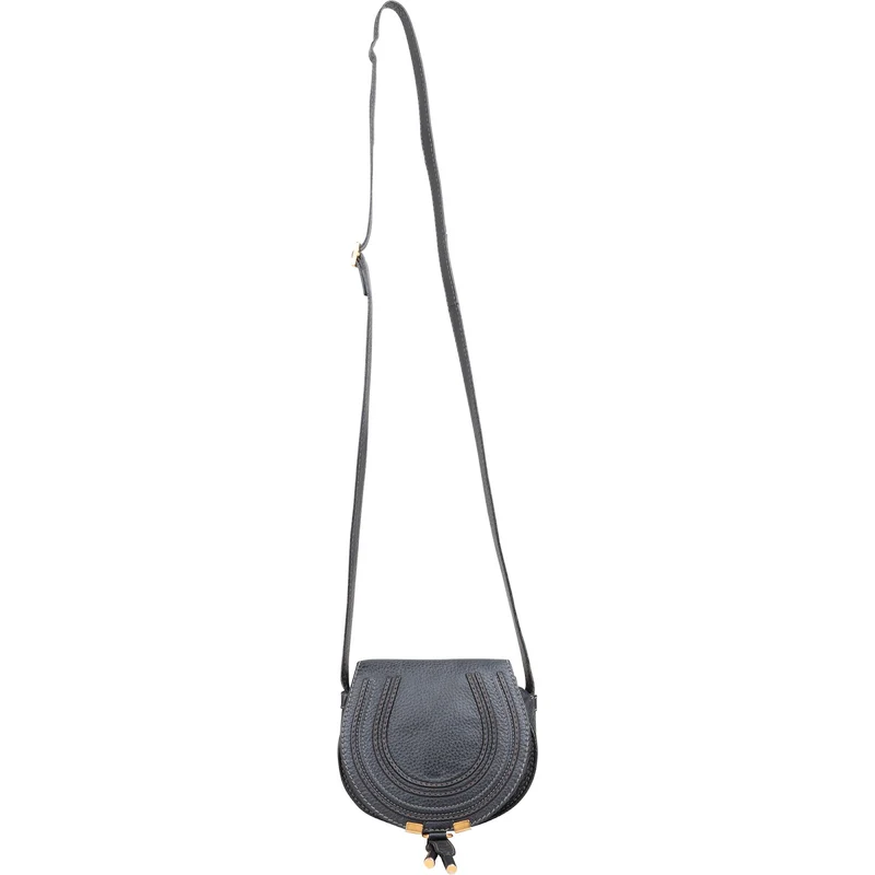 Chloé Grained Calfskin Marcie Small Saddle Crossbody Bag