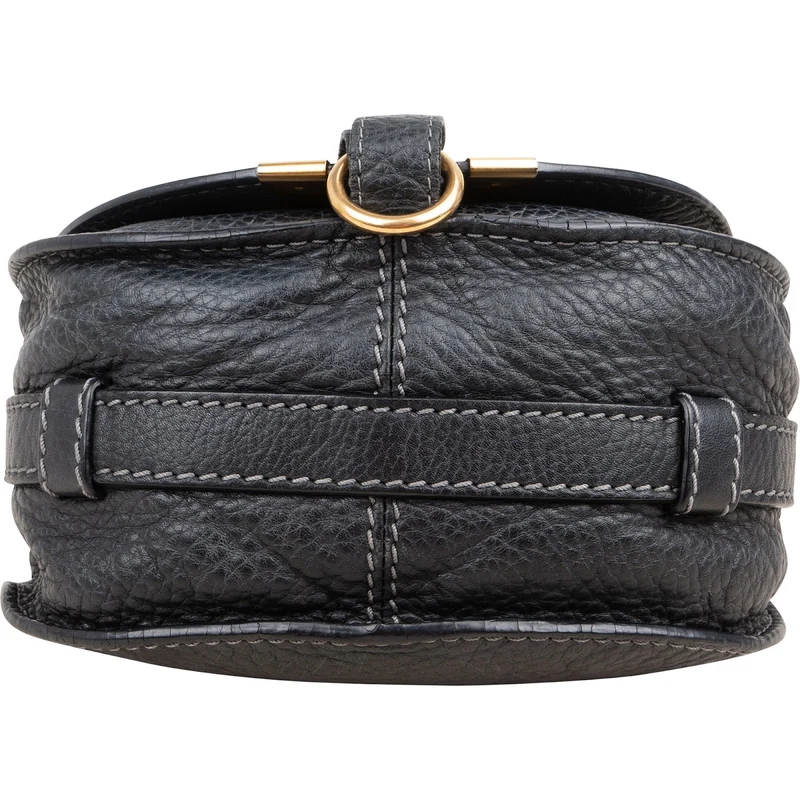 Chloé Grained Calfskin Marcie Small Saddle Crossbody Bag