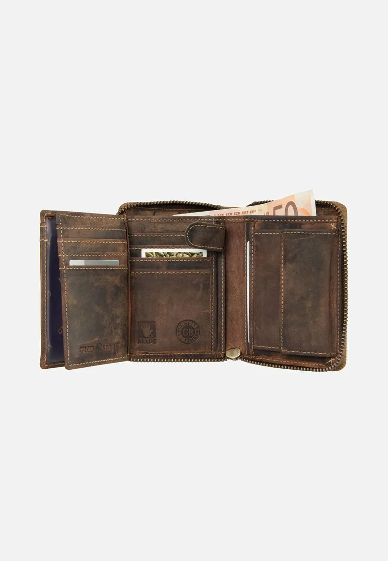 Vintage Sattelbraun - Portemonnaie