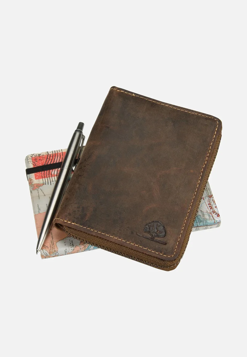 Vintage Sattelbraun - Portemonnaie