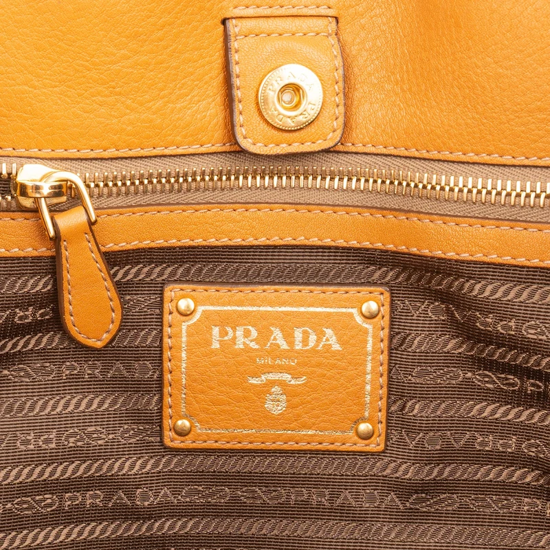 Prada Vitello Daino Shopping Tote Shoulder Bag
