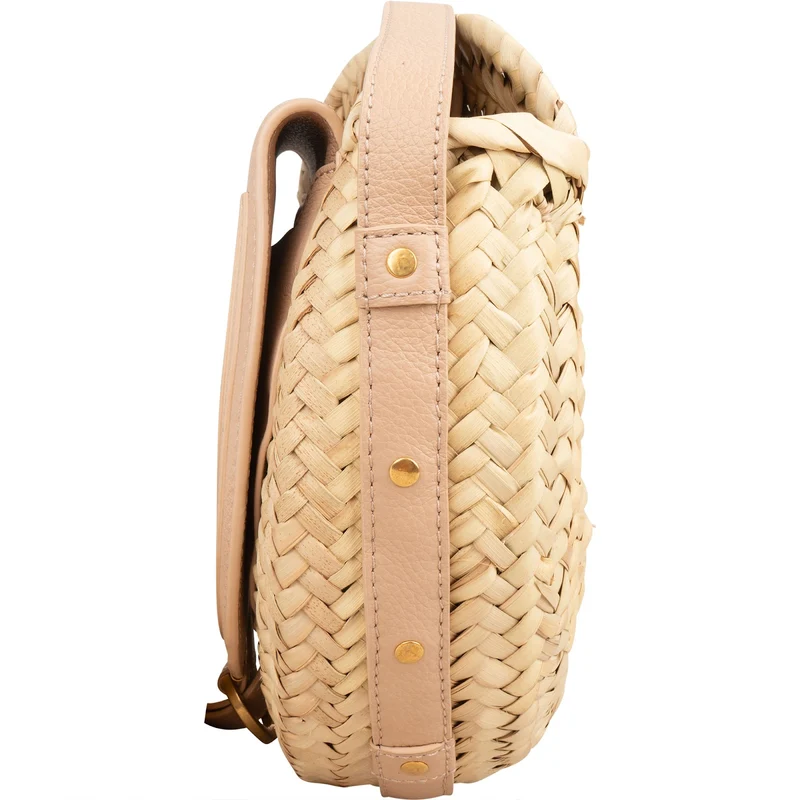 Chloé Raffia Marcie Saddle Crossbody Bag
