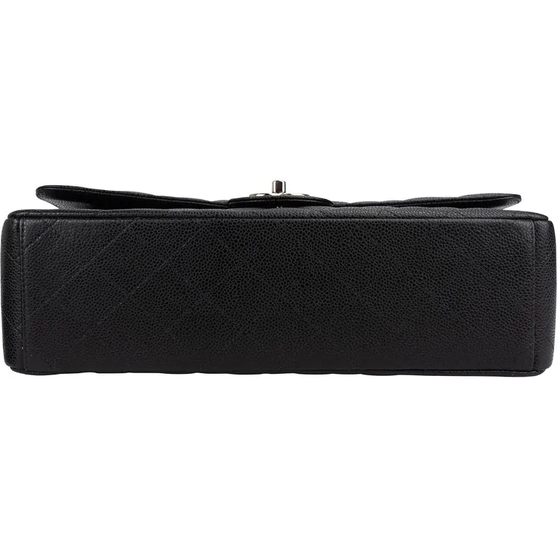 Chanel Quilted Caviar Leather Maxi Double Flap Crossbody Bag