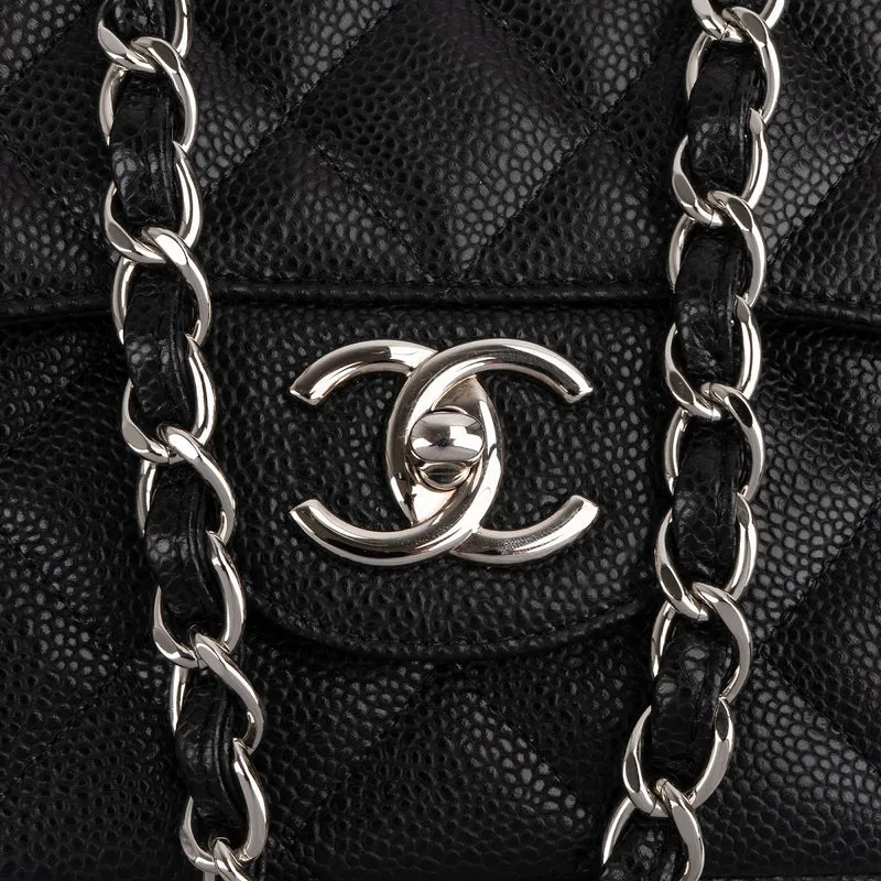 Chanel Quilted Caviar Leather Maxi Double Flap Crossbody Bag