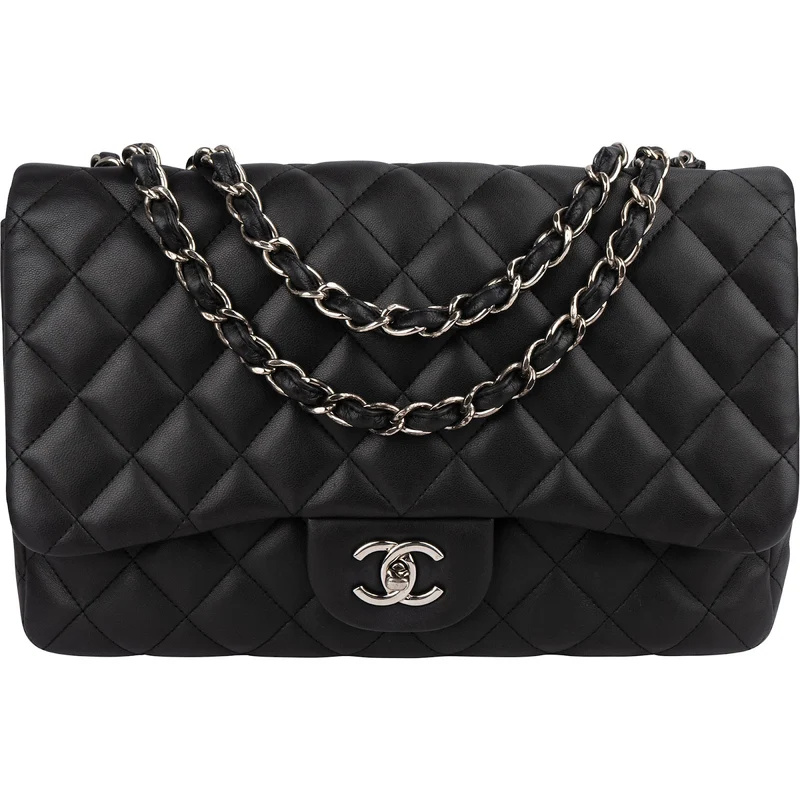 Chanel Quilted Lambskin Jumbo Single Flap Crossbody Bag