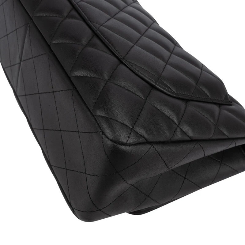 Chanel Quilted Lambskin Jumbo Single Flap Crossbody Bag