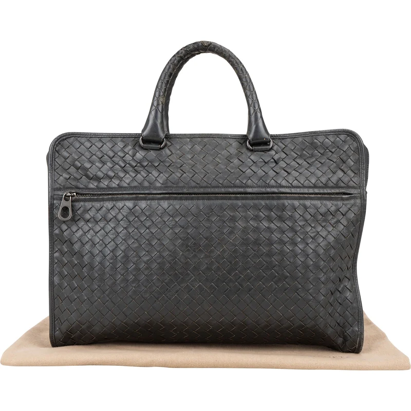 Bottega Veneta Intrecciato Leather Business Handbag