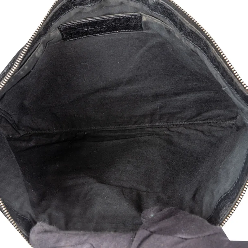 Balenciaga Black Leather City Clutch