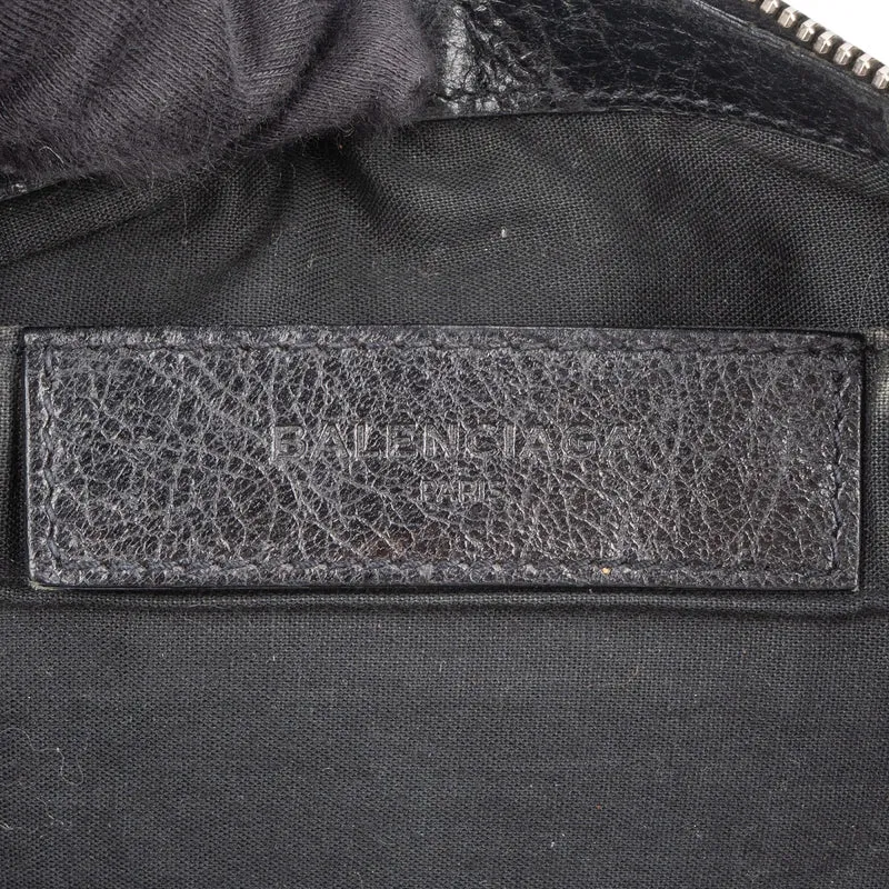 Balenciaga Black Leather City Clutch