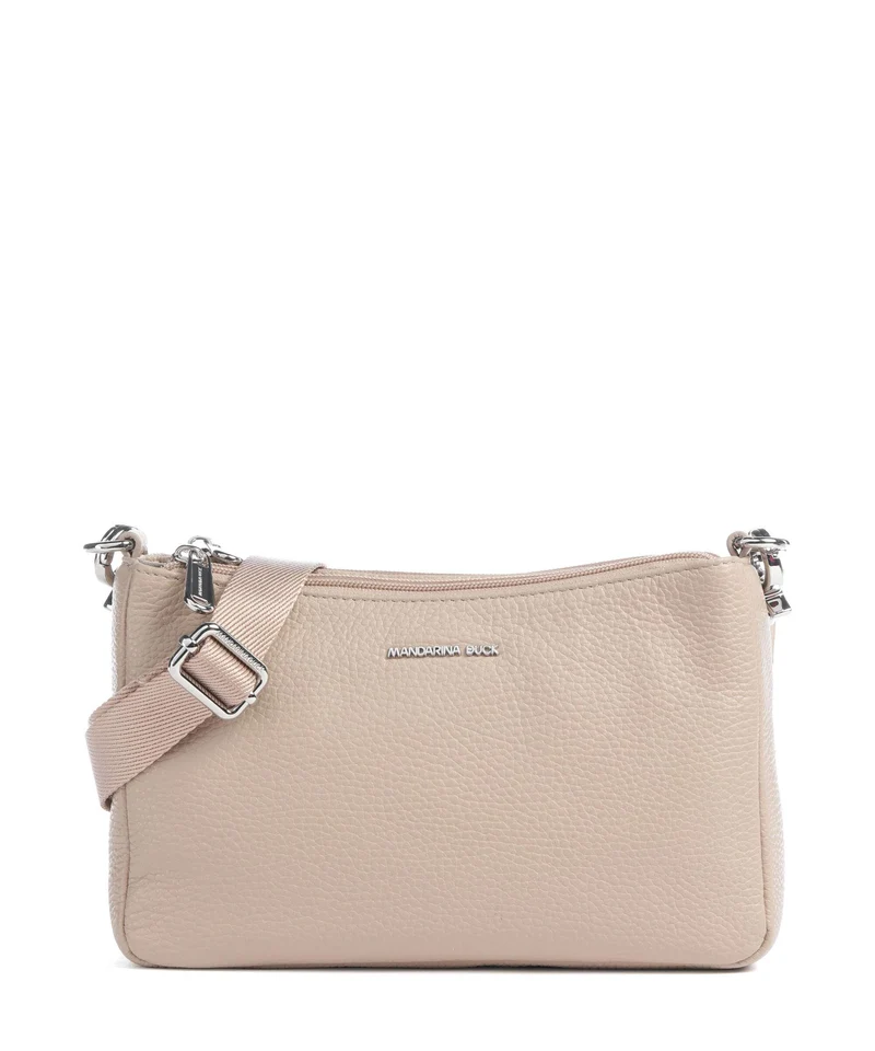 Mandarina Duck Mellow Leather Umhängetasche warm taupe