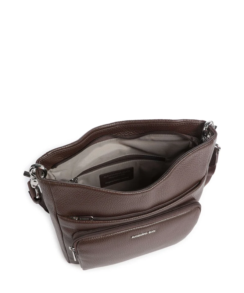 Mandarina Duck Mellow Leather Umhängetasche espresso