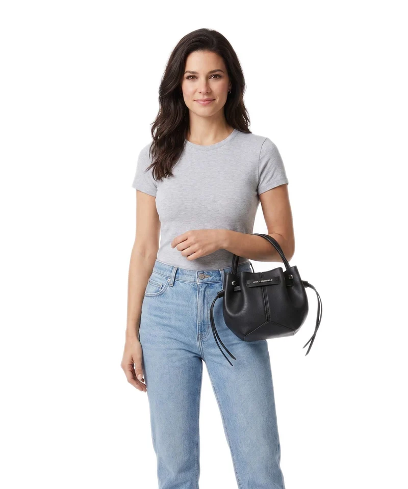 Karl Lagerfeld K/Pierced Mini Handtasche black nickel