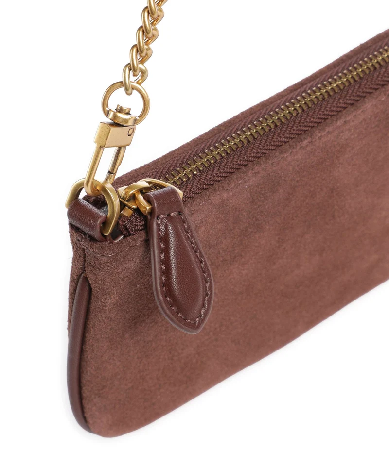 Pinko Flat Horizontal Schultertasche castano intenso/antique gold