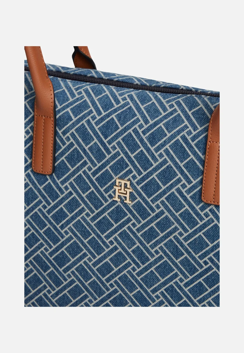 Popette Tote Denim Flag Blue Denim - Shopper