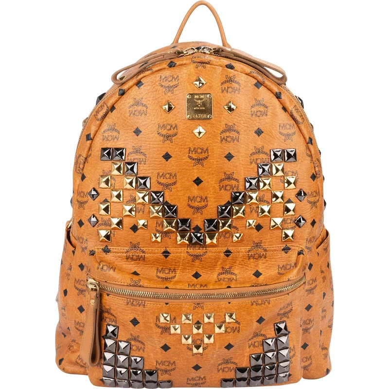 MCM Monogram Stark Studded Visetos Large Backpack