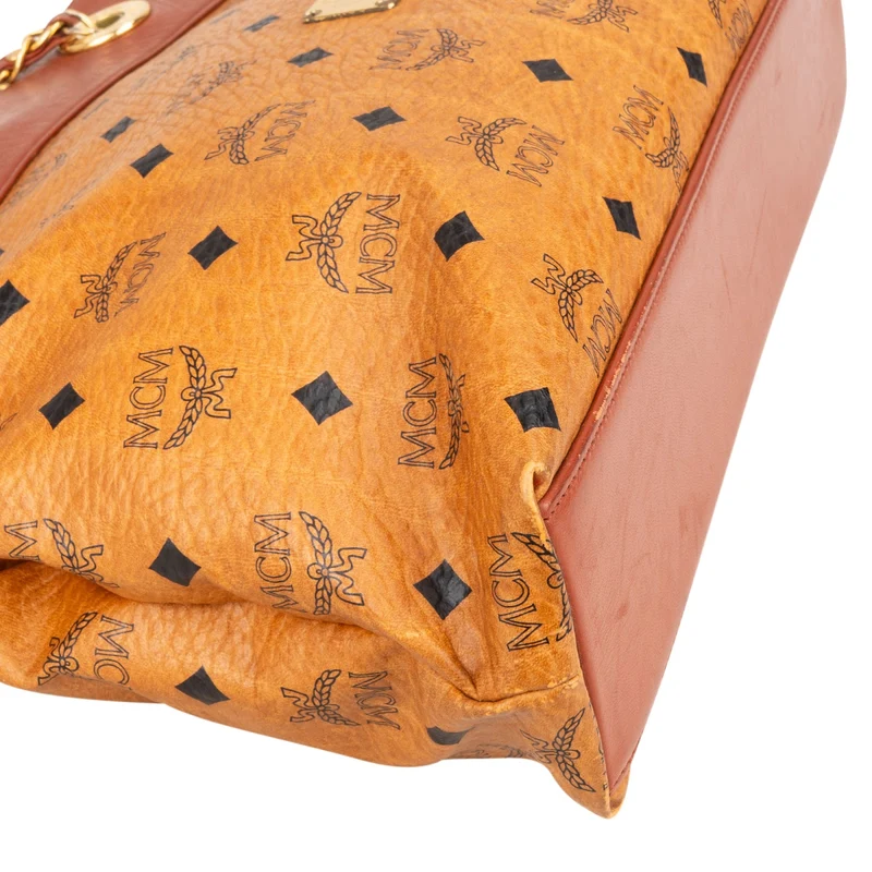 MCM Monogram Visetos Chain Tote Shoulder Bag