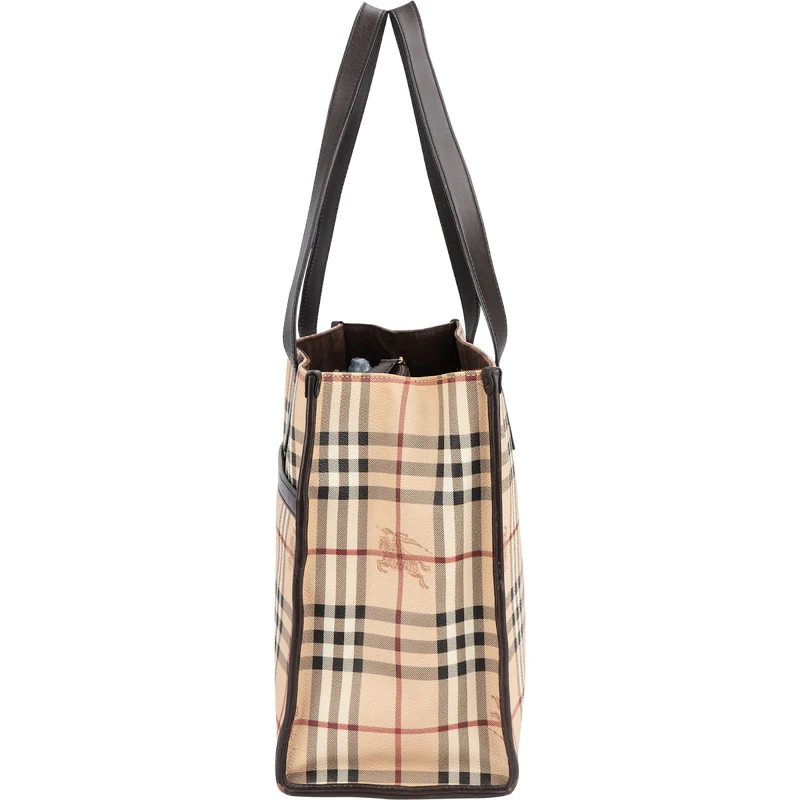 Burberry Haymarket Check Tote Shoulder Bag