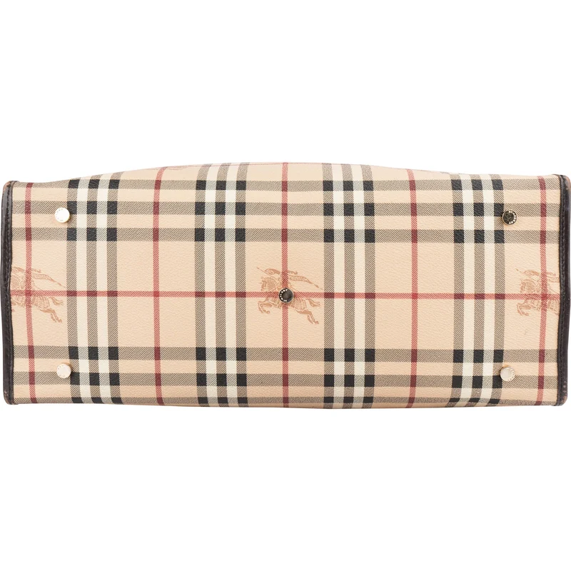 Burberry Haymarket Check Tote Shoulder Bag