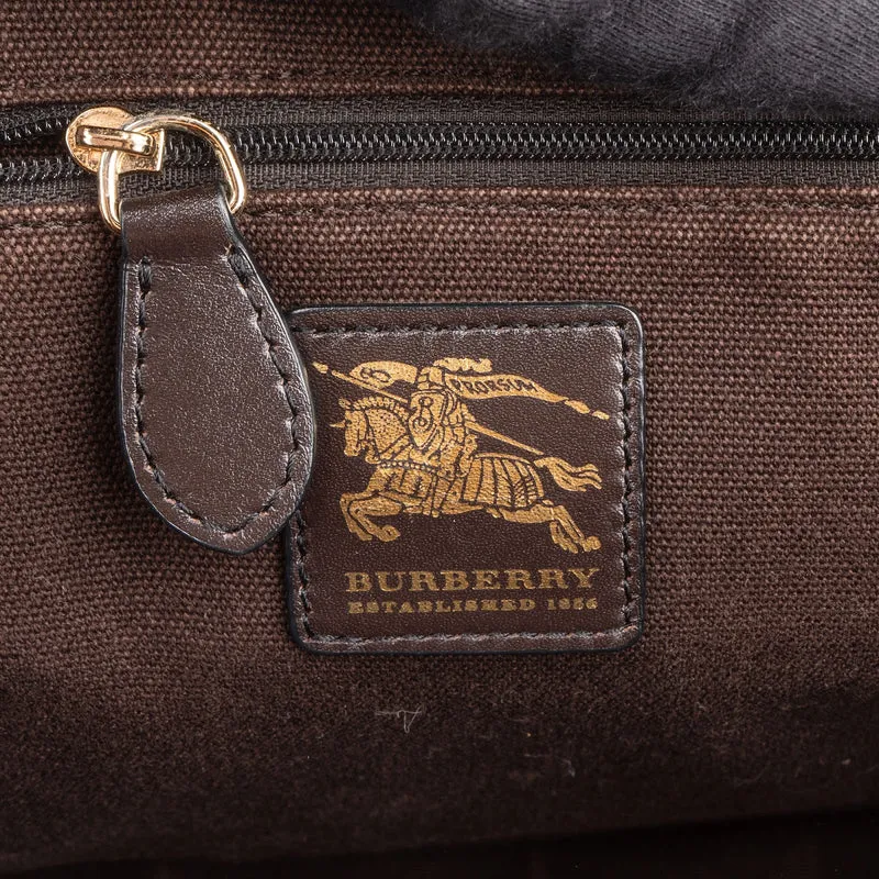 Burberry Haymarket Check Tote Shoulder Bag