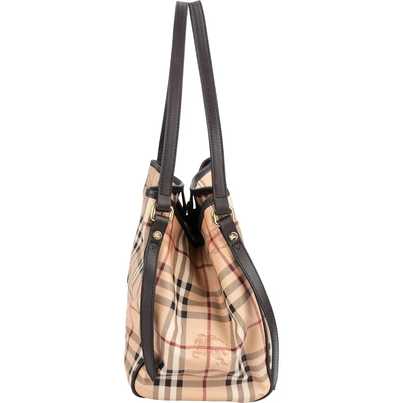 Burberry Haymarket Check Tote Shoulder Bag
