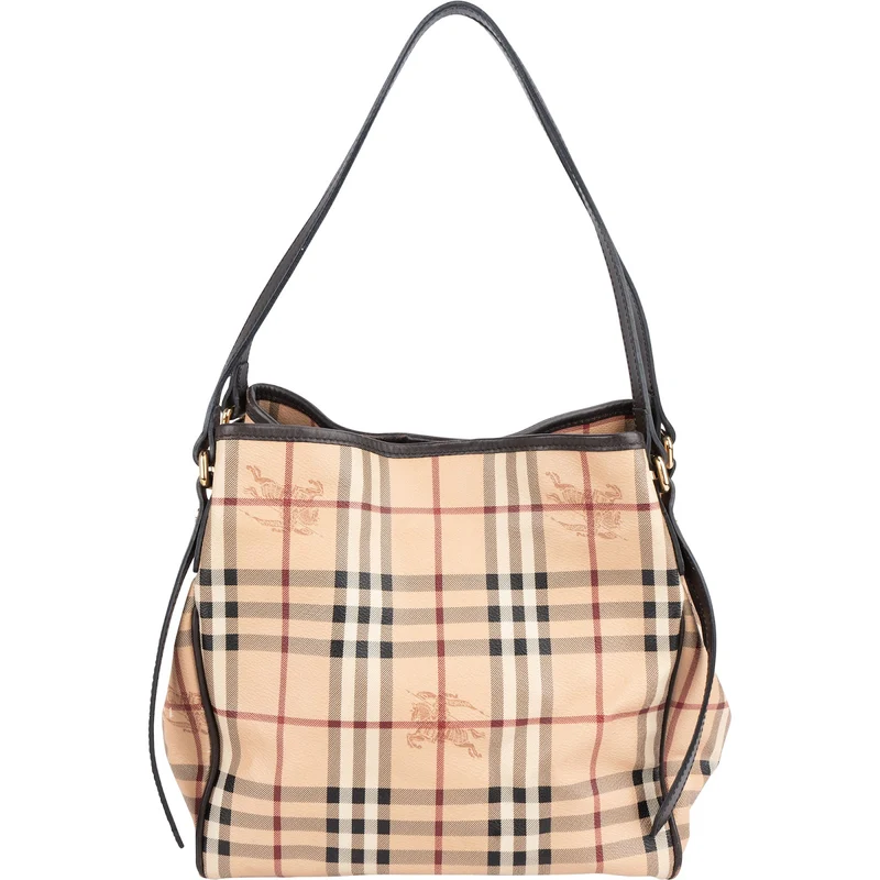 Burberry Haymarket Check Tote Shoulder Bag