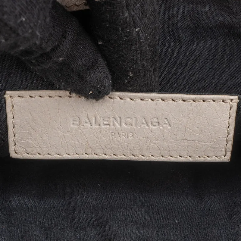 Balenciaga Classic White Leather Arena Clutch