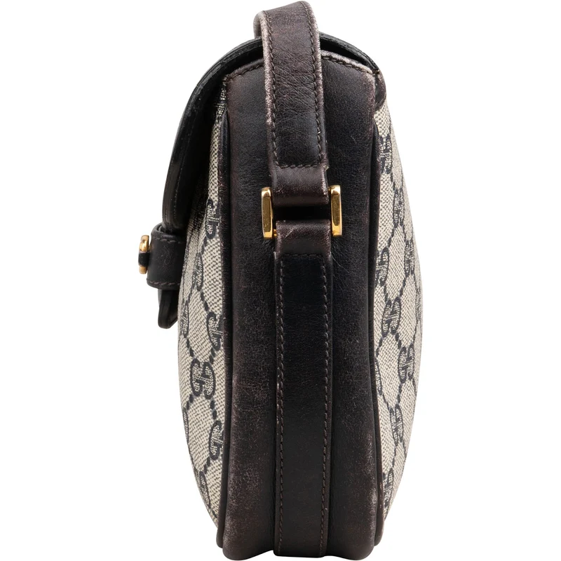 Gucci Monogram GG Supreme Horsebit Crossbody Bag