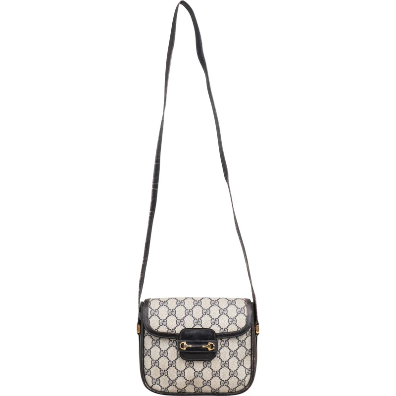 Gucci Monogram GG Supreme Horsebit Crossbody Bag