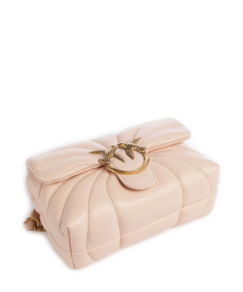 Pinko Love Puff Mini Schultertasche rosa cammeo/antique gold