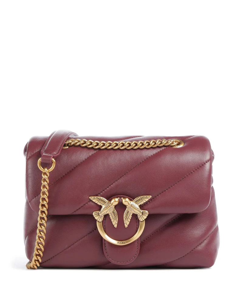 Pinko Love Puff Mini Schultertasche ribes intenso/antique gold
