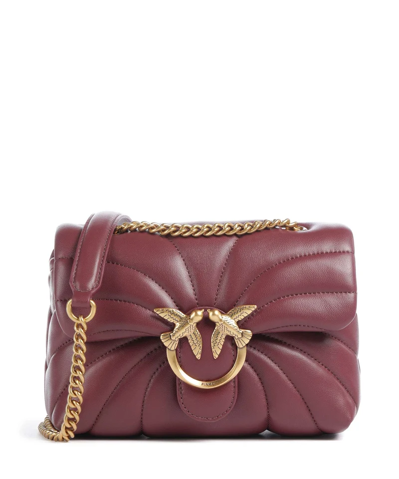 Pinko Love Puff Mini Schultertasche ribes intenso/antique gold