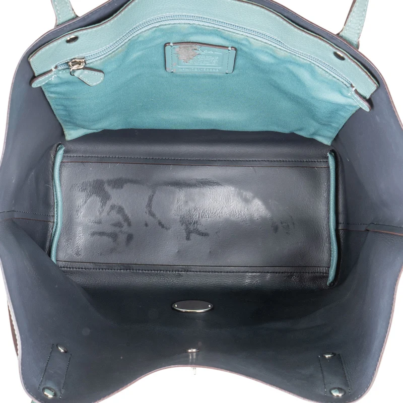 Coach Pebbled Leather Market Tote Shoulder Bag