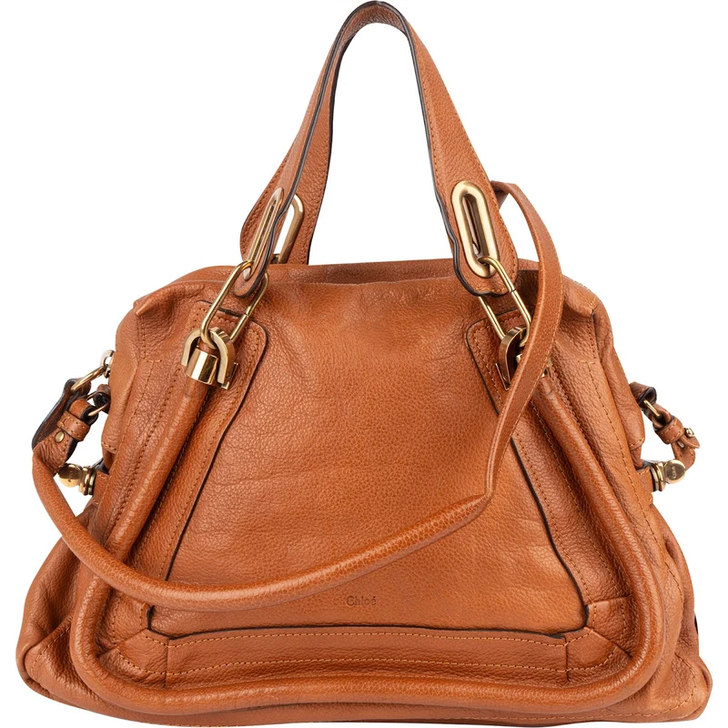 Chloé Grained Leather Paraty Handbag