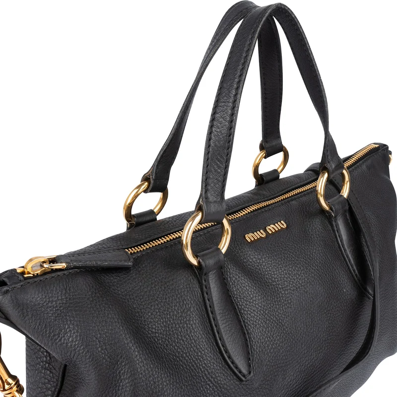 Miu Miu Vitello Lux Satchel Shoulder Bag