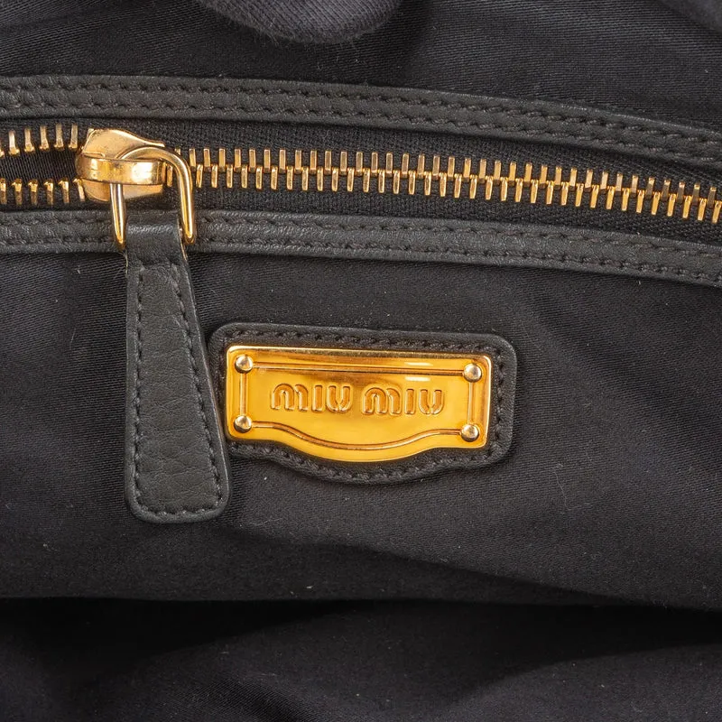 Miu Miu Vitello Lux Satchel Shoulder Bag