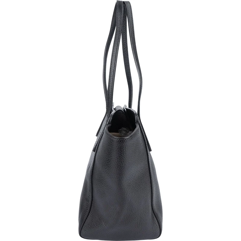 Gucci Grained Leather Swing Tote Shoulder Bag