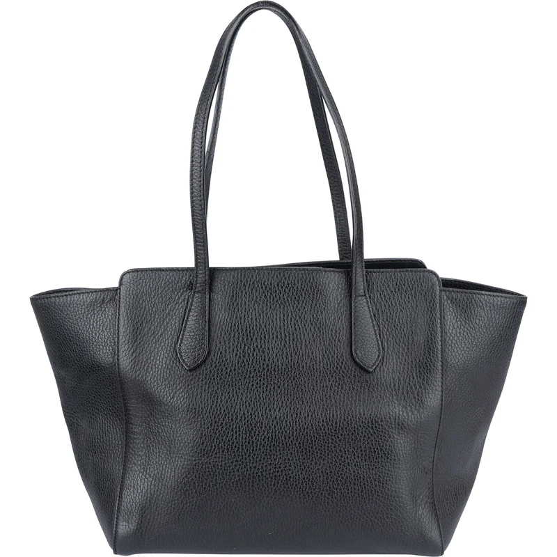 Gucci Grained Leather Swing Tote Shoulder Bag