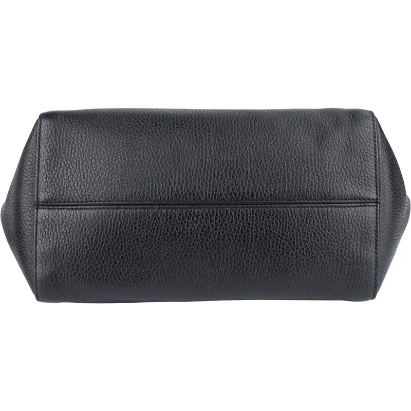 Gucci Grained Leather Swing Tote Shoulder Bag