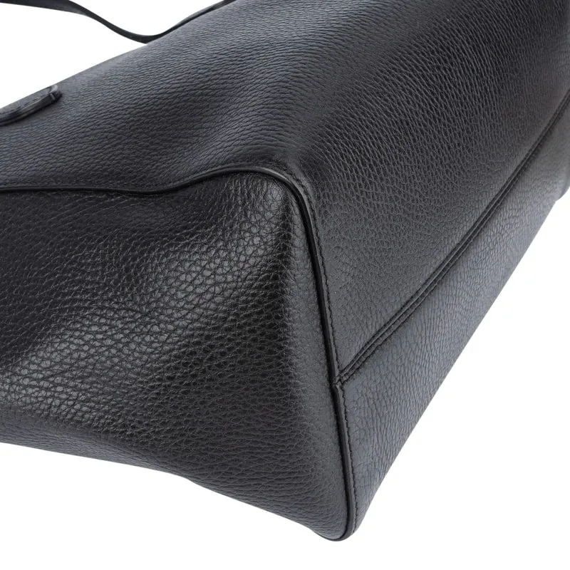 Gucci Grained Leather Swing Tote Shoulder Bag
