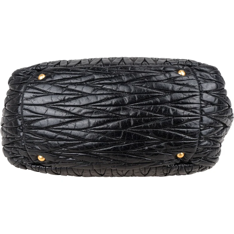 Miu Miu Matelassé Nappa Leather Bauletto Handbag