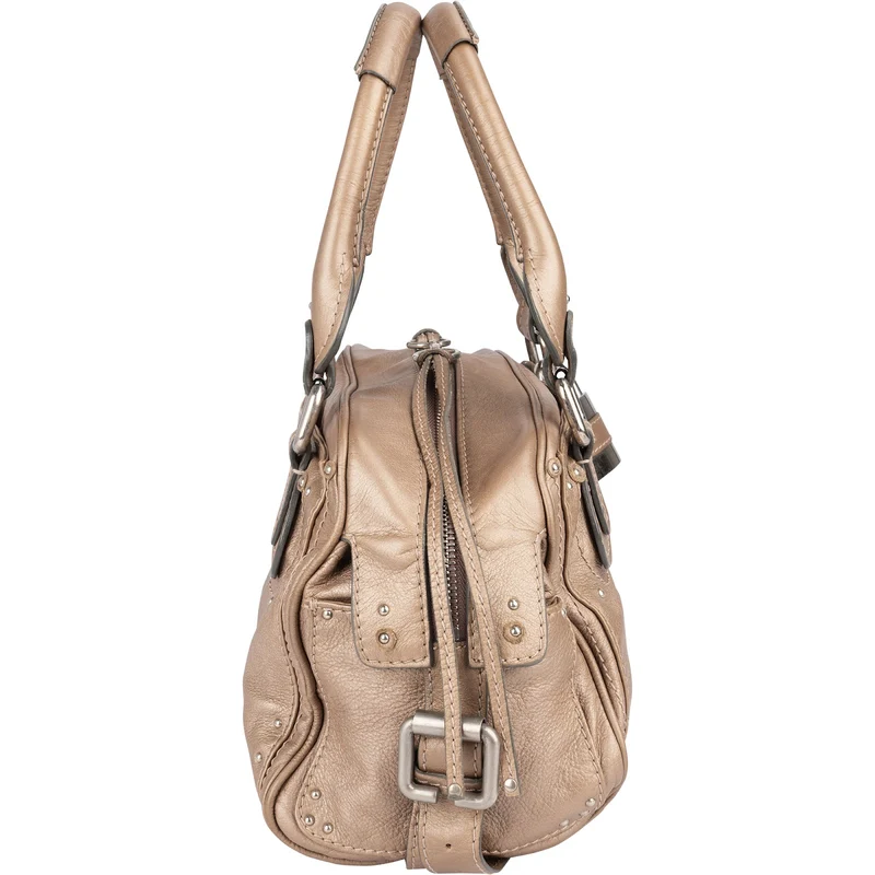 Chloé Leather Studded Paddington Satchel Handbag